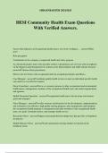 HESI Community Health Exam Questions With Verified Answers&period;