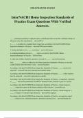 InterNACHI Home Inspection Standards of Practice Exam Questions With Verified Answers&period;