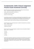  Fundamentals&colon; Skills Clinical Judgement Practice Exam Answered Correctly&period;
