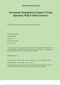 Investment Management Chapter 5 Exam Questions With Verified Answers&period;