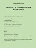 Investments CH 7 Exam Questions With Verified Answers&period;
