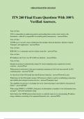 ITN 260 Final Exam Questions With 100&percnt; Verified Answers&period;
