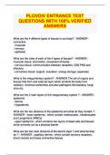 PLOVDIV ENTRANCE TEST QUESTIONS WITH 100&percnt; VERIFIED ANSWERS