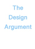 Class Notes - The Design Argument 