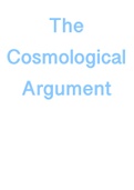 Class Notes - The Cosmological Argument