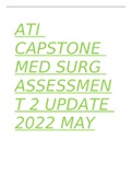 ATI CAPSTONE MED SURG ASSESSMENT 2 UPDATE 2022 MAY WITH ANSWERS 