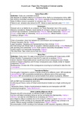 Summary notes- Principles of criminal liability aqa A-level summary notes