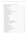 Samenvatting Organizational Theory, Design, and Change, ISBN: 9788131754160  Organization Theory & Design for Pre-MSc (EBS003A05)
