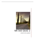 NR 565 QUIZ 2  COMPLETE WITH ANSWERS(LATEST UPDATE MAY 2022) 100% CORRECT