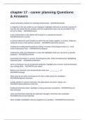 chapter 17 - career planning Questions & Answers
