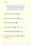 CITIZENSHIP TEST EXAM QUESTIONS WITH CORRECT VERIFIED SOLUTIONS 100&percnt; GUARANTEED PASS &lpar;LATEST UPDATE&rpar;