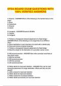 EFDA BOARD EXAM QUESTIONS WITH 100&percnt; VERIFIED ANSWERS