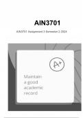 AIN3701 Assignment 3 &lpar;QUALITY ANSWERS&rpar; Semester 2 2024 Due September 2024&period;pdf - &semi;University Of South Africa UNISA ASSIGNMENT ANSWERS