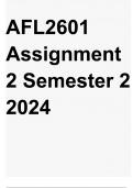 AFL2601 Assignment 2 Semester 2 2024  - &semi;University Of South Africa UNISA ASSIGNMENT ANSWERS
