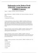 Mathematics in the Modern World   Bundled Exam Questions and CORRECT Answers
