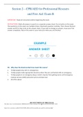 American Red Cross CPR&sol;AED&sol;&mdash;CPR&sol;AED for Professional Rescuers  and First Aid&colon; Exam B