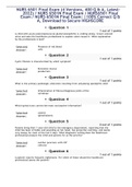 NURS 6501 Final Exam &lpar;4 Versions&comma; 400 Q & A&comma; Latest-2022&rpar; &sol; NURS 6501N Final Exam &sol; NURS6501 Final Exam &sol; NURS-6501N Final Exam&colon; &vert;100&percnt; Correct Q & A&comma; Download to Secure HIGHSCORE