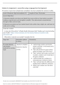 Class notes Toefl Module 12.1 Assignment submission. Lesson Plan using a language from approach text approach