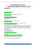 ATLS PRACTICE 2022 QUESTIONS WITH ALL CORRECT ANSWERS &period;