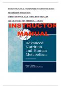 INSTRUCTOR MANUAL FOR ADVANCED NUTRITION AND HUMAN METABOLISM 8TH EDITION SAREEN GROPPER&comma; JACK SMITH&comma; TIMOTHY CARR ALL CHAPTERS&comma; 100&percnt; VERIFIED A&plus; GRADE
