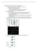 Samenvatting : Moleculaire Biologie 3BL P1-2 KdG !16/20! OP HET EXAMEN