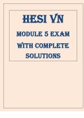 HESI VN Module 5 Exam (Updated) Questions and Answers with Complete Solutions