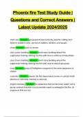 Phoenix fire Test Study Guide &vert; Questions and Correct Answers &vert; Latest Update 2024&sol;2025