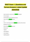 RADT Exam 1 &vert; Questions and Correct Answers &vert; Latest Update 2024&sol;2025