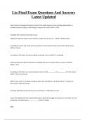Lia Final Exam Questions And Answers Latest Updated