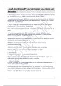 Local Anesthesia Prometric Exam Questions and Answers&period;