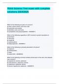 TEAS Science Test exam with complete solutions 2024&lowbar;2025