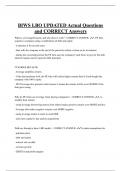 LBO  Bundled Exam Questions and CORRECT Answers