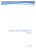 PVL3702 CONTRACT LAW STUDY SUMMARY NOTES