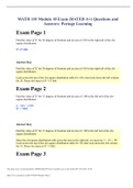   MATH 110 Module 10 Exam &lpar;RATED A&plus;&rpar; Questions and Answers- Portage Learning