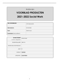 Visiestuk beoordeelt met 8 (afstudeeropdracht) Social Work jaar 4