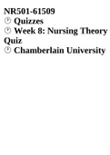 NR501-61509  Quizzes  Week 8: Nursing Theory Quiz 2022