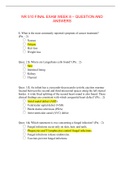 NR 510 FINAL EXAM WEEK 8 &ndash; QUESTION AND ANSWERS