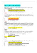 HESI MED SURG 2019&lowbar;100&percnt; CORRECT ANSWERS &vert; HESI MED SURG&lowbar;Graded A