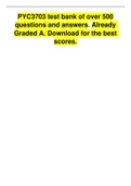 PYC3703 test bank of over 500 questions and answers&period;