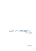 PVL3702 CONTRACT LAW - STUDY NOTES. 2022 A GRADED