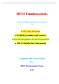 HESI Fundamentals Exam Test Bank Updated 2024 (12 latest versions with verified answers)