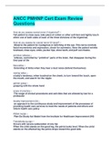 ANCC PMHNP Cert Exam Review Questions And Answers&lpar; With Complete Solution &semi;&sol;Graded A&rpar;&period;
