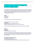 ACLS PreTest&colon; Pharmacology and Practical Application Questions And Answers&lpar; Download To Score An A&rpar;