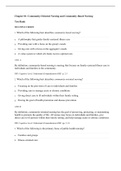 Foundations of Nursing in the Community 4th Edition Stanhope Test Bank