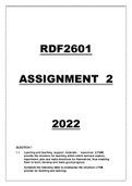 RDF 2601 Assignment  2 2022