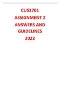 CUS3701 ASSIGNMENT 2 2022 ANSWERS AND GUIDELINES