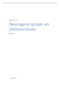 Samenvatting Neurogene Spraak- En Slikstoornissen: NMA + CP