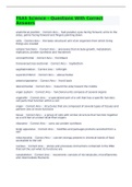 TEAS Science &ndash; Questions With Correct Answers