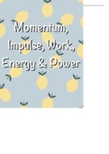 Momentum, impulse, power, work & energy gr 12 physical sciences notes