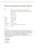 NURS 6630N-5 Week 11 Final Exam Summer 2021